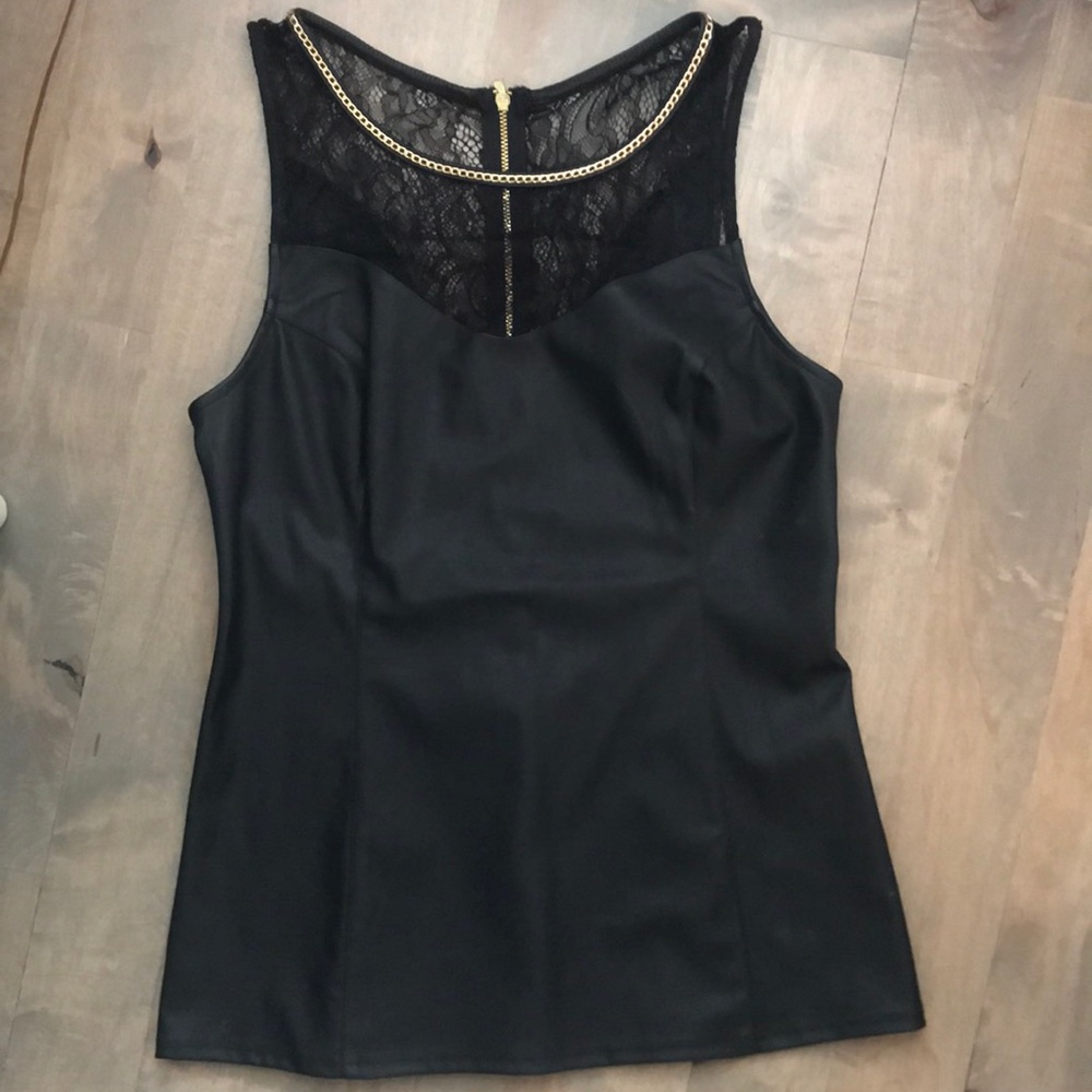 Express Faux Leather Top